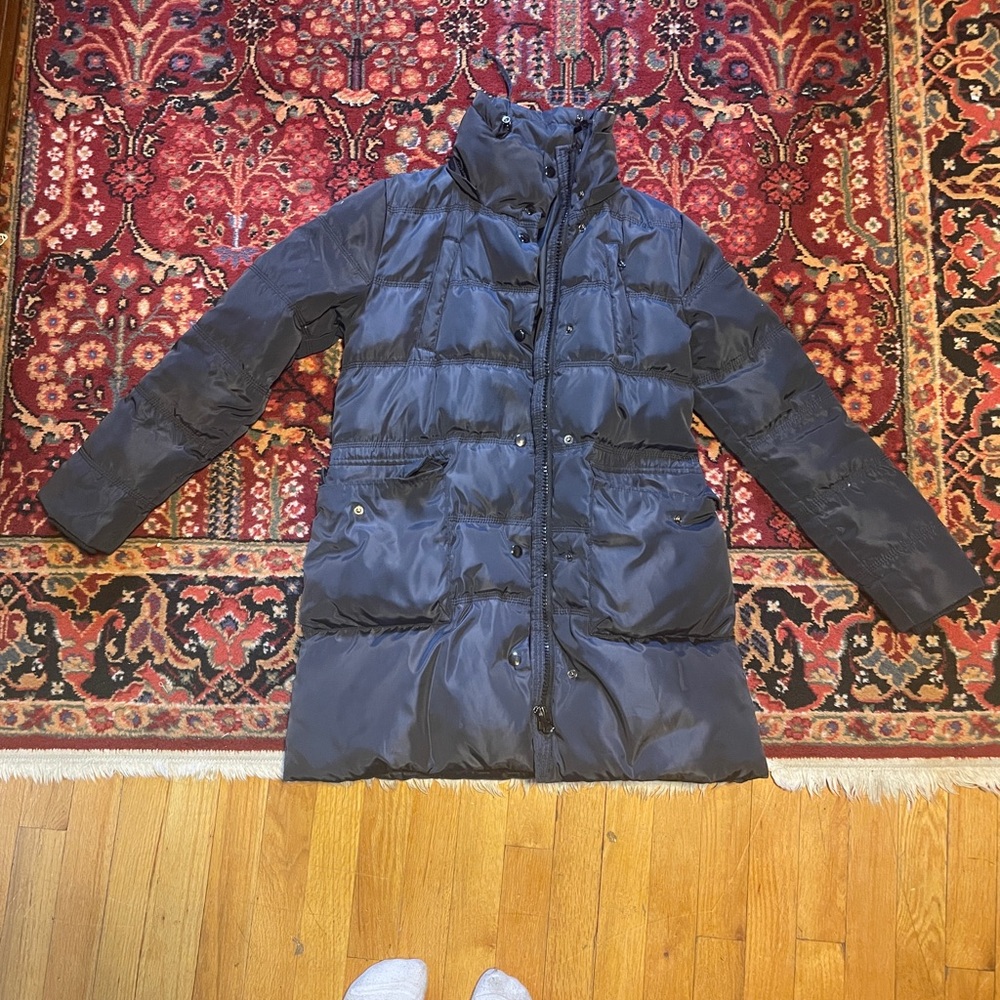 Stylish Navy Puffer Coat